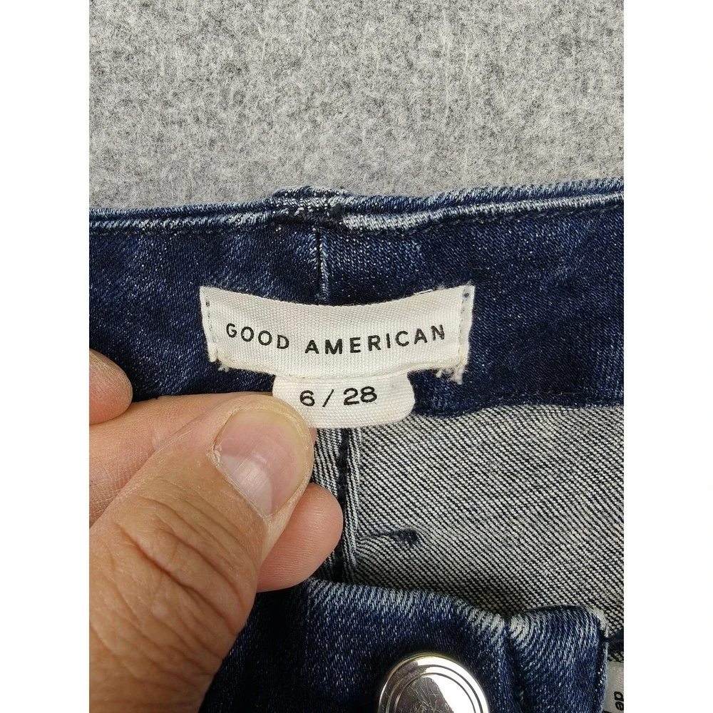Good‎ American Jeans Womens 6/28 Medium Wash High Rise Skinny Stretch Denim